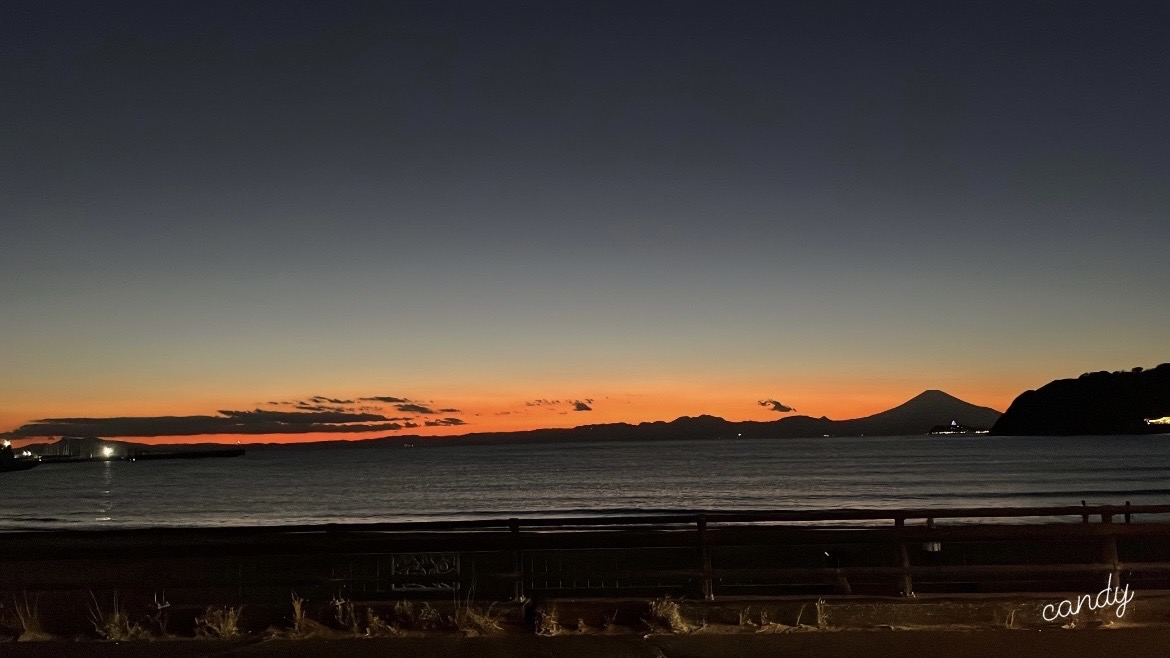 逗子海岸夕日